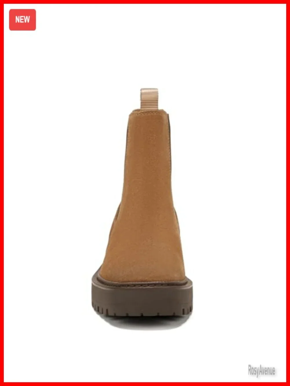 Chelsea Boot with Lug Sole, Slip-On Closure, Synthetic Insole